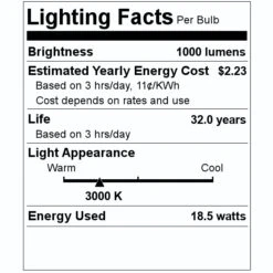 Soraa LED Reflector Flood Retrofit (00841) -Light Bulbs Sales 00841 Lighting Facts Labelmd