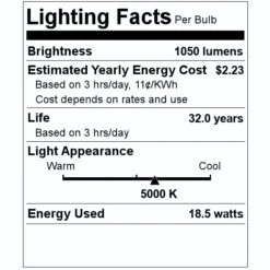 Soraa LED Reflector Flood Retrofit (00861) -Light Bulbs Sales 00861 Lighting Facts Labelmd