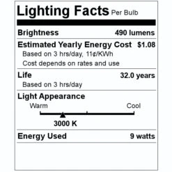 Soraa LED Reflector Flood Retrofit (00967) -Light Bulbs Sales 00967 Lighting Facts Labelmd