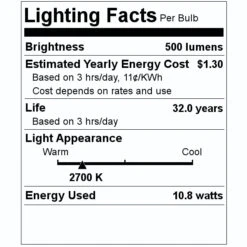 Soraa LED Reflector Flood Retrofit (01599) -Light Bulbs Sales 01599 Lighting Facts Labelmd
