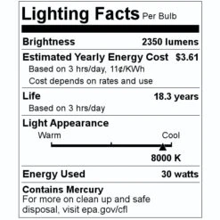 Osram Fluorescent Light Bulb (027986) -Light Bulbs Sales 027986 Lighting Facts Labelmd