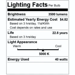 Light Efficient Design LED Reflector Flood Retrofit (05597) -Light Bulbs Sales 05597 Lighting Facts Labelmd