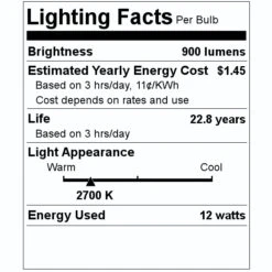 NaturaLED LED Reflector Flood Retrofit (05842) -Light Bulbs Sales 05842 Lighting Facts Labelmd