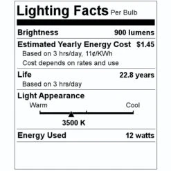 TCP LED Reflector Flood Retrofit (07305) -Light Bulbs Sales 07305 Lighting Facts Labelmd