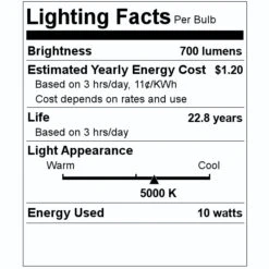 Satco LED Reflector Flood Retrofit (6-Pack) (09058) -Light Bulbs Sales 09058 Lighting Facts Labelmd