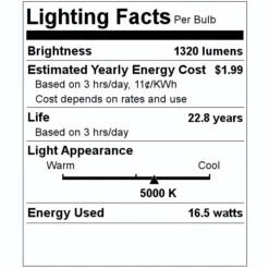 Satco LED Reflector Flood Retrofit (09641) -Light Bulbs Sales 09641 Lighting Facts Labelmd