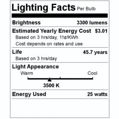 Eiko LED Tube (09949) -Light Bulbs Sales 09949 Lighting Facts Labelmd