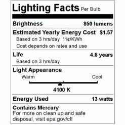 GE Fluorescent Light Bulb (10086) 7 GE Fluorescent Light Bulb (10086) -Light Bulbs Sales 10086 Lighting Facts Labelmd
