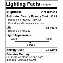 GE Fluorescent Light Bulb (10316) 7 GE Fluorescent Light Bulb (10316) -Light Bulbs Sales 10316 Lighting Facts Labelmd