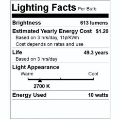 Nicor LED Downlight (11458) -Light Bulbs Sales 11458 Lighting Facts Labelmd