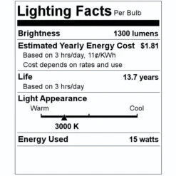 Keystone LED Reflector Flood Retrofit (12705) -Light Bulbs Sales 12705 Lighting Facts Labelmd