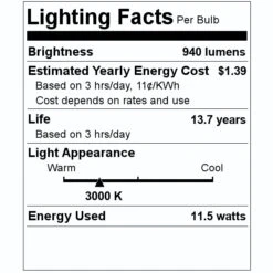 Keystone LED Reflector Flood Retrofit (12709) -Light Bulbs Sales 12709 Lighting Facts Labelmd