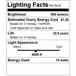 Keystone LED Reflector Flood Retrofit (12729) -Light Bulbs Sales 12729 Lighting Facts Labelmd