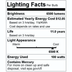 GE Fluorescent Light Bulb (13767) 9 GE Fluorescent Light Bulb (13767) -Light Bulbs Sales 13767 Lighting Facts Labelmd
