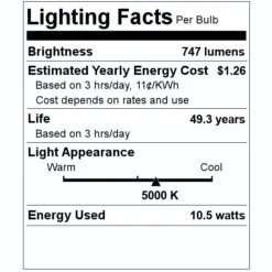 Nicor LED Downlight (13998) -Light Bulbs Sales 13998 Lighting Facts Labelmd