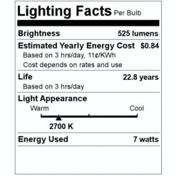TCP LED Reflector Flood Retrofit (15463) -Light Bulbs Sales 15463 Lighting Facts Labelmd