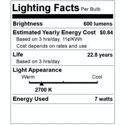 TCP LED Reflector Flood Retrofit (19210) -Light Bulbs Sales 19210 Lighting Facts Labelmd