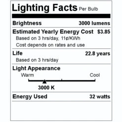 GE LED Light Bulb (20130) -Light Bulbs Sales 20130 Lighting Facts Labelmd