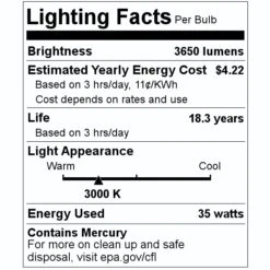Sylvania Fluorescent Light Bulb (20925) 9 Sylvania Fluorescent Light Bulb (20925) -Light Bulbs Sales 20925 Lighting Facts Labelmd