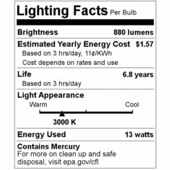 Sylvania Fluorescent Light Bulb (21369) 9 Sylvania Fluorescent Light Bulb (21369) -Light Bulbs Sales 21369 Lighting Facts Labelmd