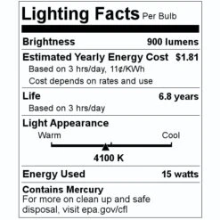 Sylvania Fluorescent Light Bulb (21603) 7 Sylvania Fluorescent Light Bulb (21603) -Light Bulbs Sales 21603 Lighting Facts Labelmd
