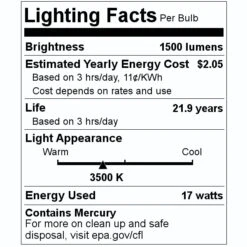 Sylvania Fluorescent Light Bulb (21778) 9 Sylvania Fluorescent Light Bulb (21778) -Light Bulbs Sales 21778 Lighting Facts Labelmd