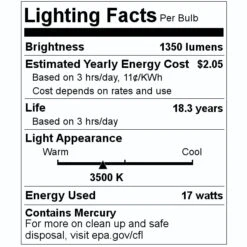 Sylvania Fluorescent Light Bulb (22136) 9 Sylvania Fluorescent Light Bulb (22136) -Light Bulbs Sales 22136 Lighting Facts Labelmd
