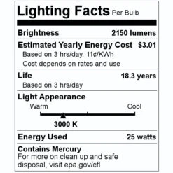 Sylvania Fluorescent Light Bulb (2 Pack) (22363) 7 Sylvania Fluorescent Light Bulb (2 Pack) (22363) -Light Bulbs Sales 22363 Lighting Facts Labelmd