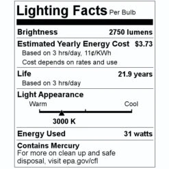Philips Fluorescent Light Bulb (226712) 7 Philips Fluorescent Light Bulb (226712) -Light Bulbs Sales 226712 Lighting Facts Labelmd
