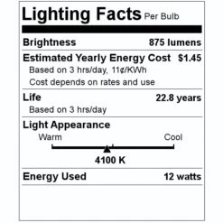 TCP LED Reflector Flood Retrofit (24603) -Light Bulbs Sales 24603 Lighting Facts Labelmd
