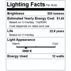 TCP LED Reflector Flood Retrofit (24608) -Light Bulbs Sales 24608 Lighting Facts Labelmd