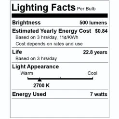 TCP LED Reflector Flood Retrofit (24795) -Light Bulbs Sales 24795 Lighting Facts Labelmd