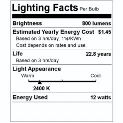 TCP LED Reflector Flood Retrofit (24835) -Light Bulbs Sales 24835 Lighting Facts Labelmd