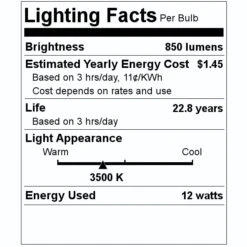 TCP LED Reflector Flood Retrofit (24884) -Light Bulbs Sales 24884 Lighting Facts Labelmd