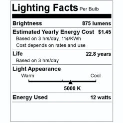 TCP LED Reflector Flood Retrofit (25685) -Light Bulbs Sales 25685 Lighting Facts Labelmd