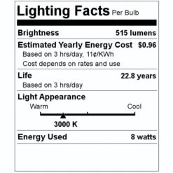 TCP LED Reflector Flood Retrofit (26429) -Light Bulbs Sales 26429 Lighting Facts Labelmd