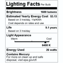 General Fluorescent Light Bulb (26640) 7 General Fluorescent Light Bulb (26640) -Light Bulbs Sales 26640 Lighting Facts Labelmd