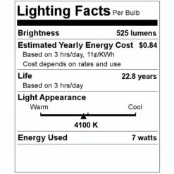 TCP LED Reflector Flood Retrofit (27029) -Light Bulbs Sales 27029 Lighting Facts Labelmd