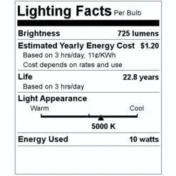 TCP LED Reflector Flood Retrofit (27264) -Light Bulbs Sales 27264 Lighting Facts Labelmd