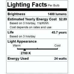 TCP LED Ceiling Light Fixture (27536) -Light Bulbs Sales 27536 Lighting Facts Labelmd