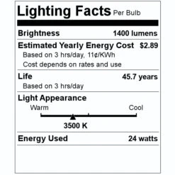 TCP LED Ceiling Light Fixture (27542) -Light Bulbs Sales 27542 Lighting Facts Labelmd