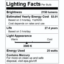 Philips Fluorescent Light Bulb (281907) -Light Bulbs Sales 281907 Lighting Facts Labelmd