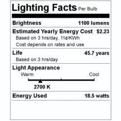 Satco LED Ceiling Light Fixture (29342) -Light Bulbs Sales 29342 Lighting Facts Labelmd