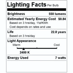 TCP LED Reflector Flood Retrofit (31279) -Light Bulbs Sales 31279 Lighting Facts Labelmd
