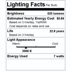 TCP LED Flood Retrofit (31288) -Light Bulbs Sales 31288 Lighting Facts Labelmd