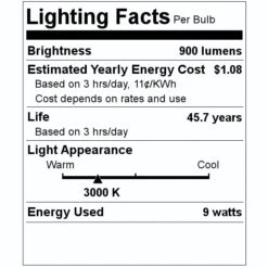 General LED Reflector Flood Retrofit (31780) -Light Bulbs Sales 31780 Lighting Facts Labelmd