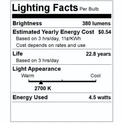 GE LED Reflector Flood Retrofit (34560) -Light Bulbs Sales 34560 Lighting Facts Labelmd