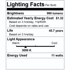 Green Creative LED Reflector Flood Retrofit (34902) -Light Bulbs Sales 34902 Lighting Facts Labelmd