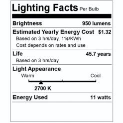 Green Creative LED Reflector Flood Retrofit (34908) -Light Bulbs Sales 34908 Lighting Facts Labelmd