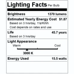 Green Creative LED Light Bulb (34921) -Light Bulbs Sales 34921 Lighting Facts Labelmd